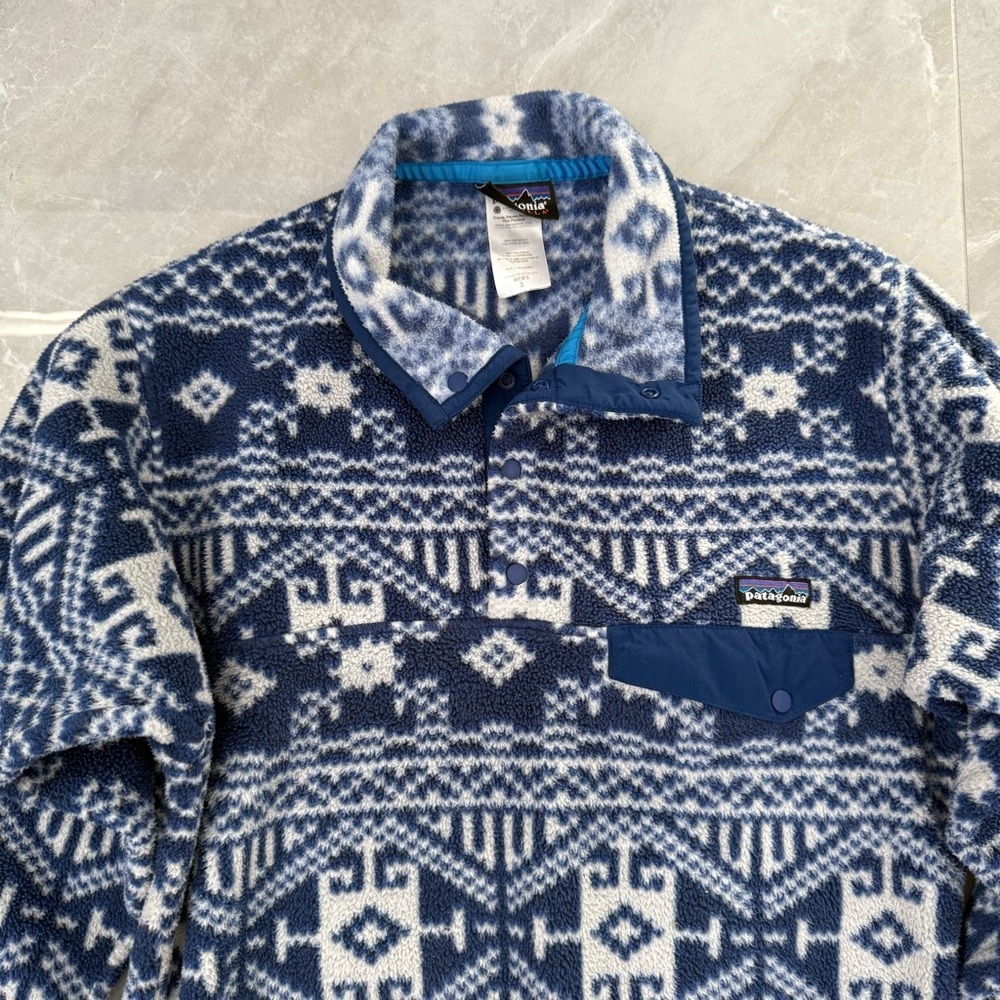Men’s Vintage Patagonia Synchilla Nordic Fisher Snap-T Pullover Jacket Small - Picture 3 of 16